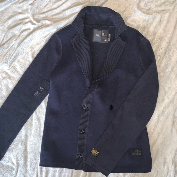 ๐ G-STAR RAW Navy CARDIGAN - Picture 3 of 4
